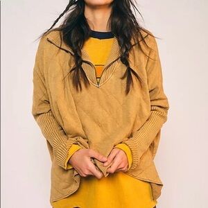 Free People FP One Shiloh Slouchy Oversized Sweatshirt S Relaxed Boho Pullover